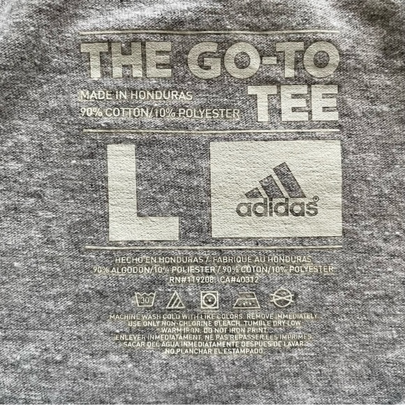 Adidas Chicago Bulls Print Basketball T-Shirt Short Sleeve Gray Men’s L Large - Picture 7 of 8